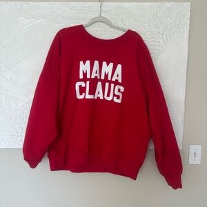 H&M Red 'Mama Claus' Crew Neck Sweater